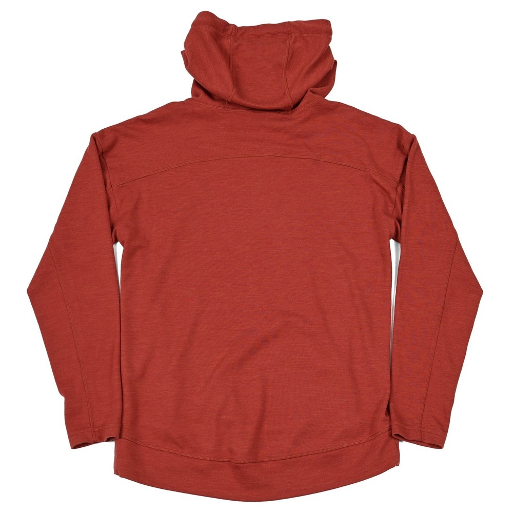 WoolX Hoodie Women's XS Merino Wool Blend Pullover Sweatshirt Rust Performance - Picture 6 of 6